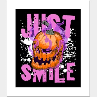 Smiley pumpkin Posters and Art